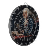 Duim portret, Benjamin Franklin Founding Father Dartbord (Voorkant Links)
