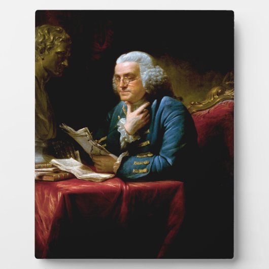 Duim portret, Benjamin Franklin Founding Father Fotoplaat (Voorkant)