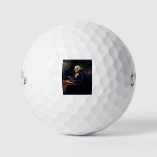 Duim portret, Benjamin Franklin Founding Father Golfballen (Voorkant)