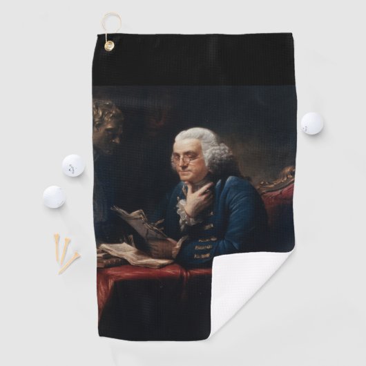 Duim portret, Benjamin Franklin Founding Father Golfhanddoek (Insitu)