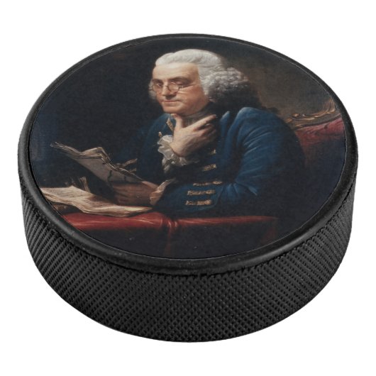 Duim portret, Benjamin Franklin Founding Father Hockey Puck (3/4)