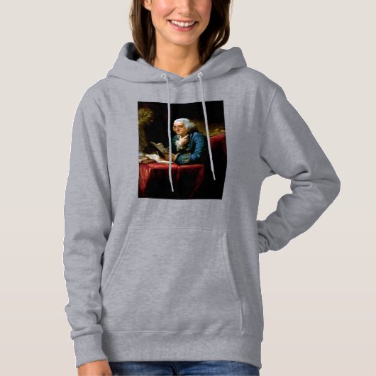 Duim portret, Benjamin Franklin Founding Father Hoodie (Voorkant)