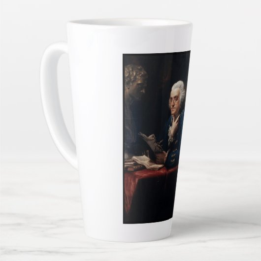 Duim portret, Benjamin Franklin Founding Father Latte Mok (Linkerhoek)