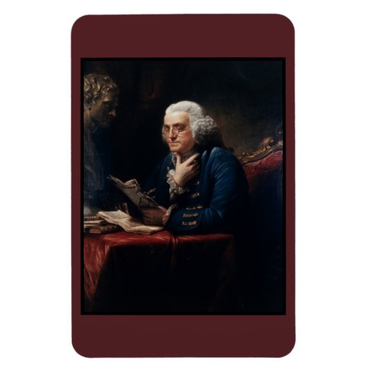 Duim portret, Benjamin Franklin Founding Father Magneet (Verticaal)