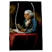 Duim portret, Benjamin Franklin Founding Father Medium Cadeauzakje (Voorkant)