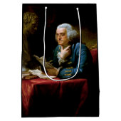 Duim portret, Benjamin Franklin Founding Father Medium Cadeauzakje (Achterkant)