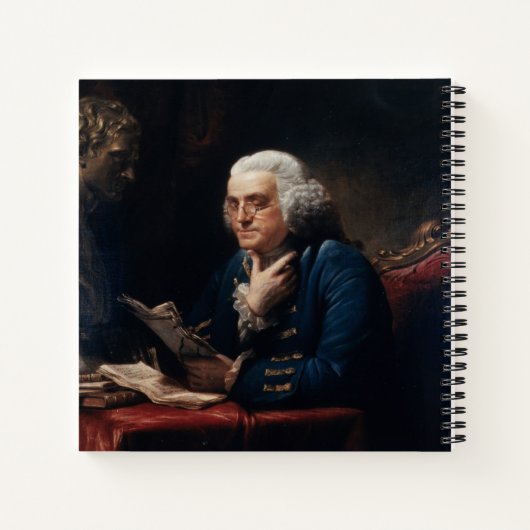 Duim portret, Benjamin Franklin Founding Father Notitieboek (Achterkant)