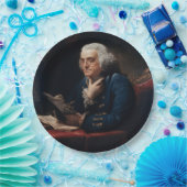 Duim portret, Benjamin Franklin Founding Father Papieren Bordje (Feest)