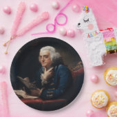Duim portret, Benjamin Franklin Founding Father Papieren Bordje (Feest)