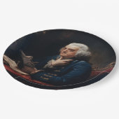 Duim portret, Benjamin Franklin Founding Father Papieren Bordje (Gekanteld)