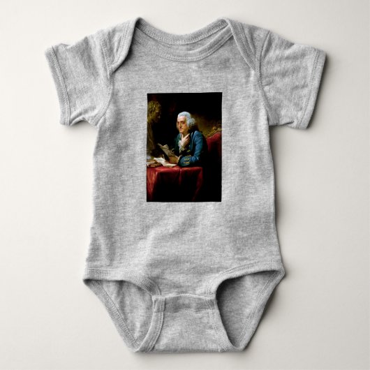 Duim portret, Benjamin Franklin Founding Father Romper (Voorkant)