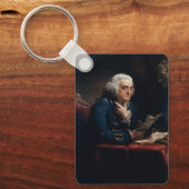 Duim portret, Benjamin Franklin Founding Father Sleutelhanger (Voorkant)