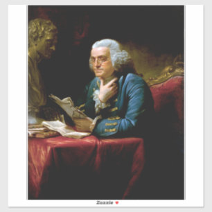 Duim portret, Benjamin Franklin Founding Father Sticker