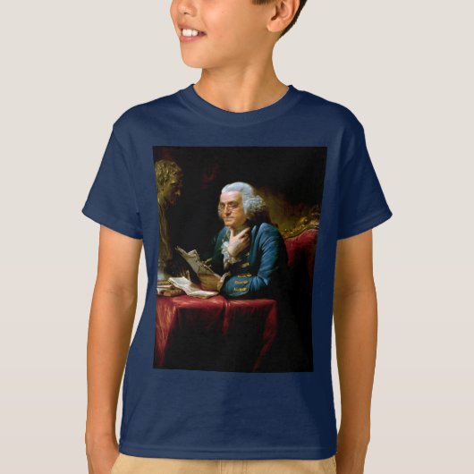 Duim portret, Benjamin Franklin Founding Father T-shirt (Voorkant)