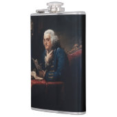 Duim Portret Benjamin Franklin in het Witte Huis  Heupfles (Links)