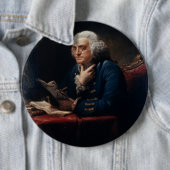 Duim Portret Benjamin Franklin in het Witte Huis Ronde Button 6,0 Cm (In situ)