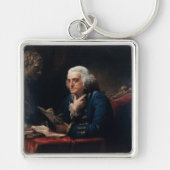 Duim Portret Benjamin Franklin in het Witte Huis Sleutelhanger (Voorkant)