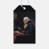 Duim Portret, Benjamin Franklin Oudstervader Cadeaulabel (Achterkant)