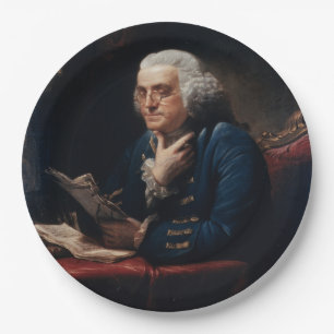 Duim Portret, Benjamin Franklin Oudstervader Papieren Bordje