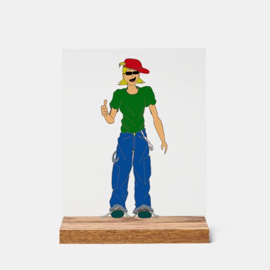 duimbreed acryl bord (Voorkant)