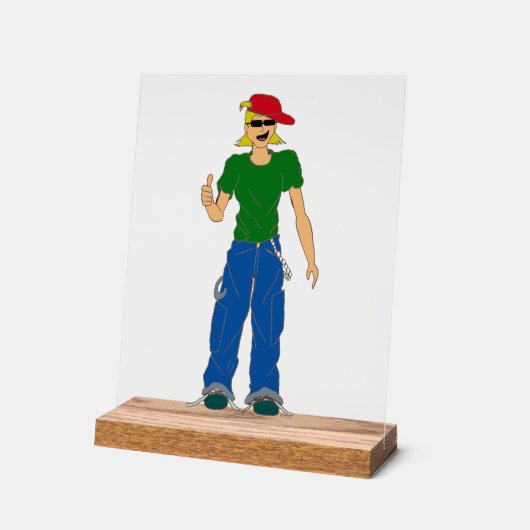 duimbreed acryl bord (Hoek)