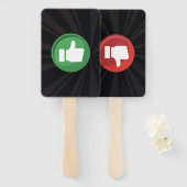 duimbreed handwaaier (Voorkant en achterkant)