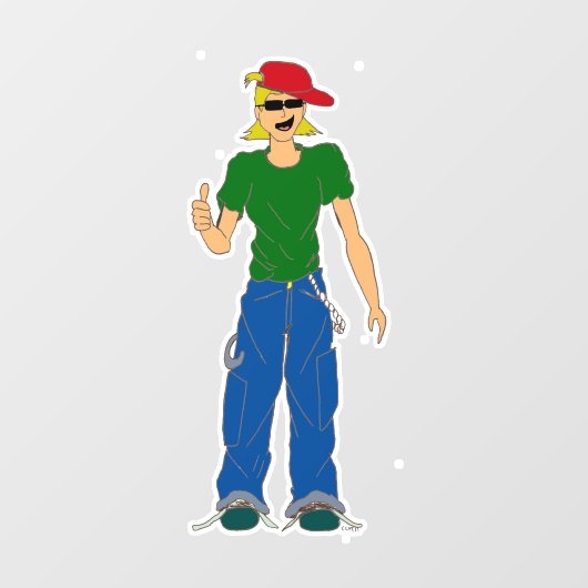 duimbreed raamsticker (Vel)