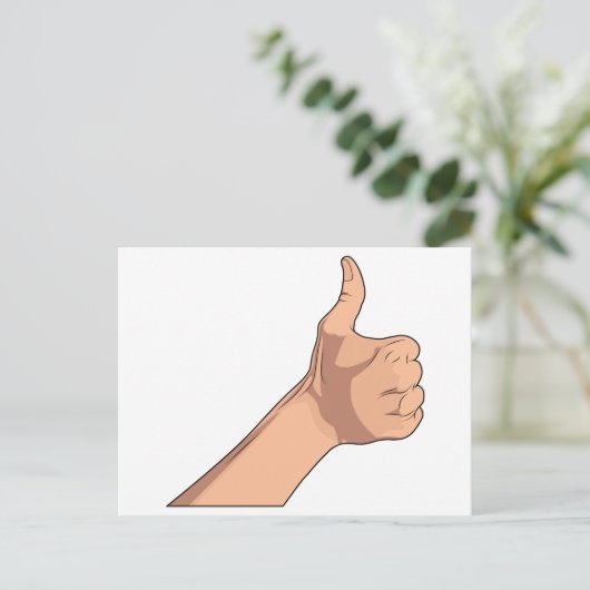 Duimbs omhoog/Hitchhiking Hand Sign Gesture 2 Briefkaart (Staand voorkant)