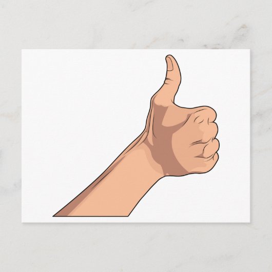 Duimbs omhoog/Hitchhiking Hand Sign Gesture 2 Briefkaart (Voorkant)