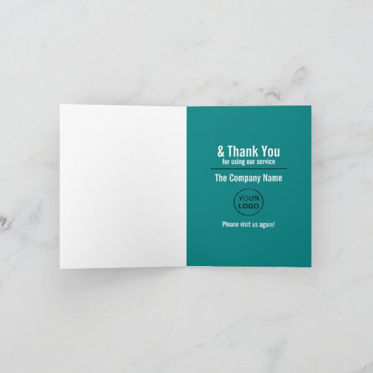 Duimbs omhoog, klantendank - uw kaart (Binnen)