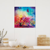 DUIMELIJNTJE, BLOEMENMAND EN VLINDER POSTER (Keuken)