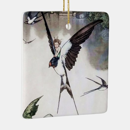 Duimelijntje door W Heath Robinson Keramisch Ornament (Rechts)