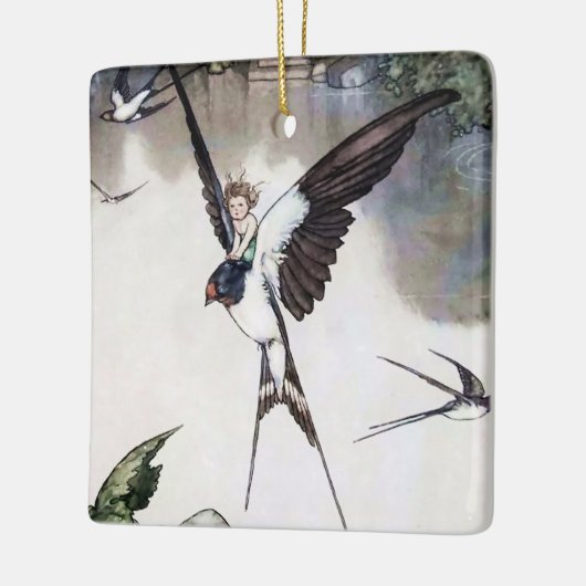 Duimelijntje door W Heath Robinson Keramisch Ornament (Links)