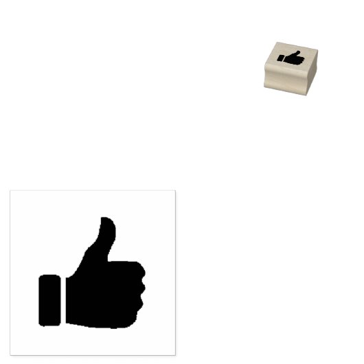 Duimen omhoog 1 duim Rubberzegel Rubberstempel (Gestempeld)