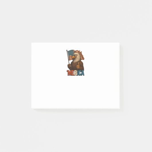 Duimen omhoog Amerika Eagle Grappig en Patriottisc Post-it® Notes (Voorkant)