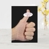 Duimen omhoog bij promotie kaart (Gele Bloem)