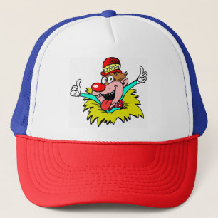 Duimen omhoog, leuke clown, trucker pet