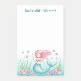 Duimen omhoog Mermaid Gepersonaliseerde Mitswa Post-it® Notes