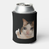 Duimen omhoog Ok Cat Meme Dubbelzijdig Zwart Blikjeskoeler (Blikje Achterkant)