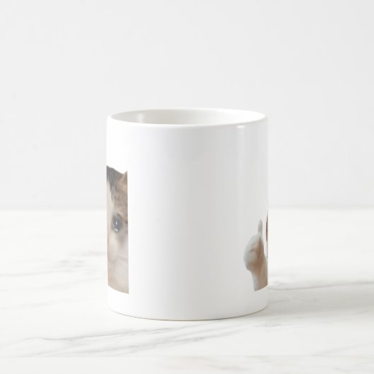 Duimen omhoog Ok Cat Meme Mok Dubbelzijdig (Center)