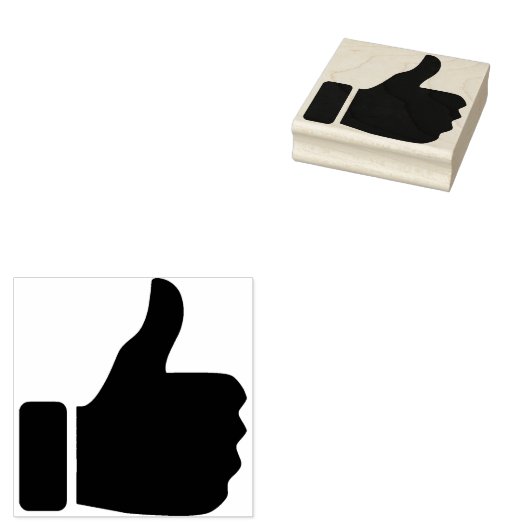 Duimen omhoog Rubber Art Stamp Rubberstempel (Gestempeld)