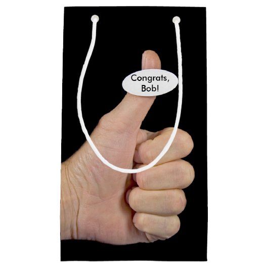 Duimen omhoog Sticker op duim Klein Cadeauzakje (Voorkant)