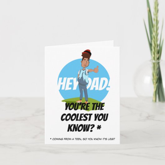 Duimen omhoog voor papa! Vaderdag Bedankkaart (Voorkant)