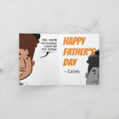 Duimen omhoog voor papa! Vaderdag Bedankkaart (Binnen)