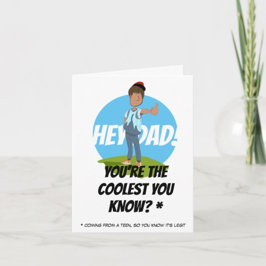 Duimen omhoog voor papa! Vaderdag Bedankkaart (Voorkant)