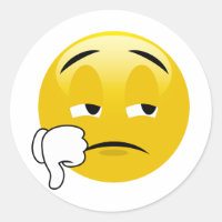 Duimen omlaag droevige emoji-Stickers