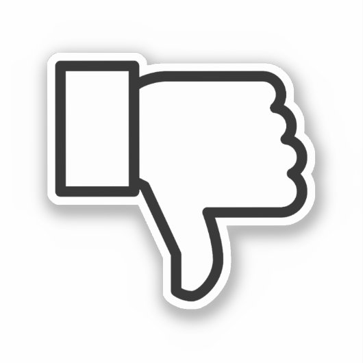 duimen omlaag duimen omhoog sticker (Voorkant)