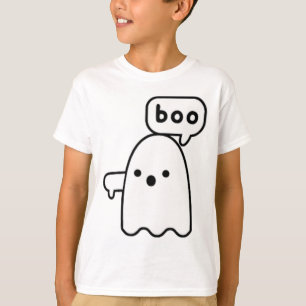Duimen omlaag Ghost Schreeuwende Boo Afkeuring Gho T-shirt