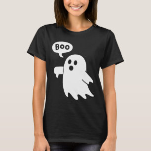 Duimen omlaag Ghost Schreeuwende Boo Afkeuring Gho T-shirt