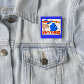 Duimen omlaag naar Rick Snyder Vierkante Button 5,1 Cm (In situ)